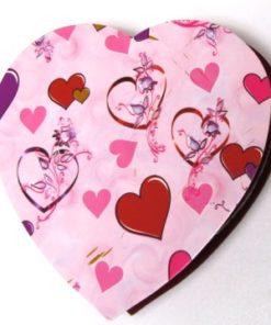 Half a Pound Pink With Hearts heart Shaped Box
